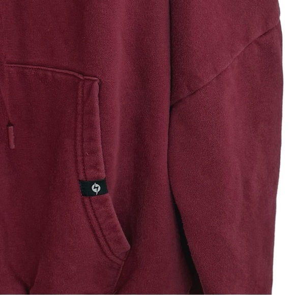 POPFLEX Women's Crimson Red Designer Premium Baggy Hoodie Massive Hood L/XL - Picture 5 of 9